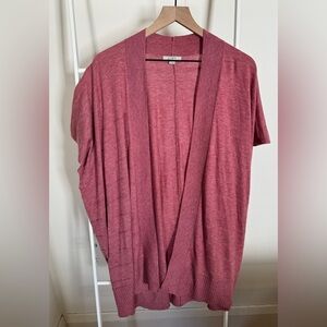 LOFT Textured Stripe Kimono Cardigan - Size XS/S Rosy Peach
